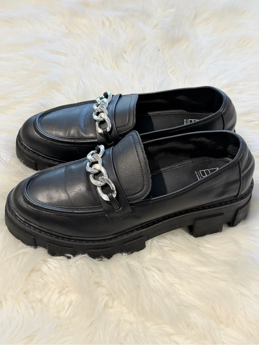 No Boundaries Black Slip-On Faux Leather Loafers